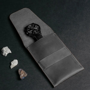 Leather Watch Travel Pouch – Distressed Finish | Sentinel
