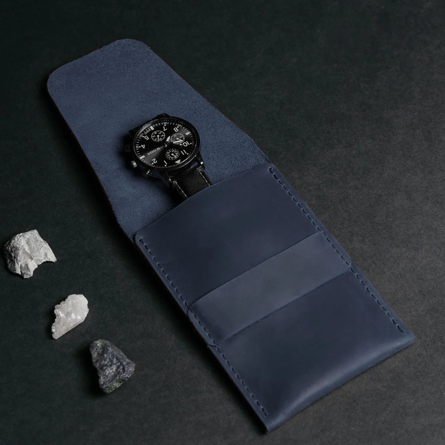 Leather Watch Travel Pouch – Distressed Finish | Sentinel