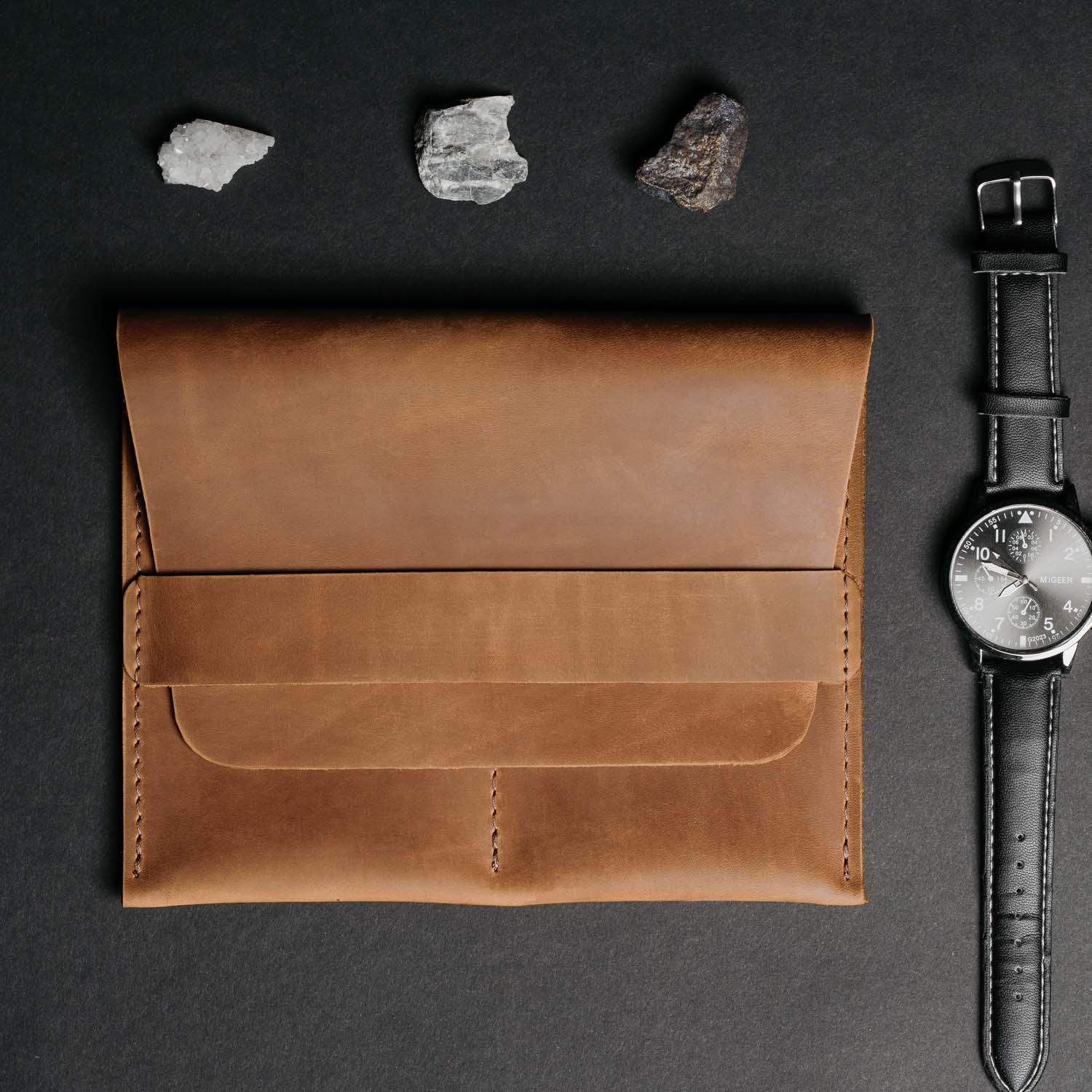 Leather Watch Travel Pouch – Distressed Finish | Sentinel