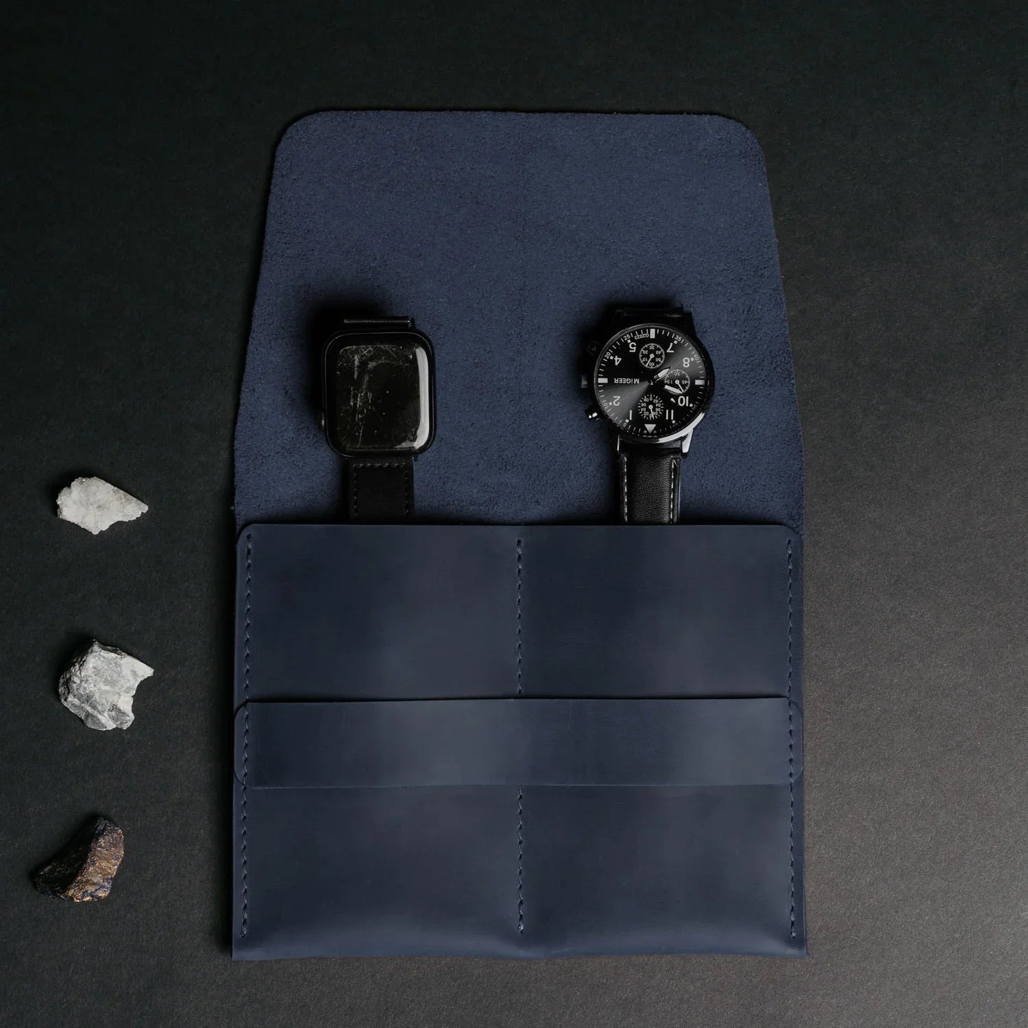 Leather Watch Travel Pouch – Distressed Finish | Sentinel