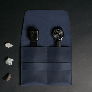 Leather Watch Travel Pouch – Distressed Finish | Sentinel