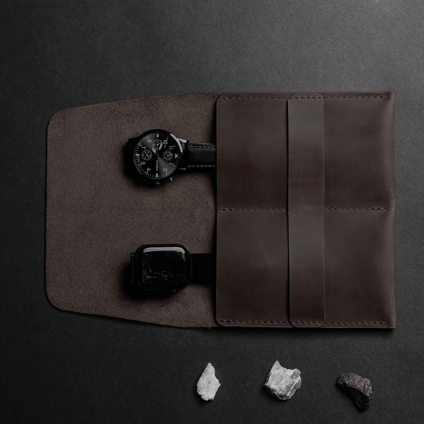 Leather Watch Travel Pouch – Distressed Finish | Sentinel