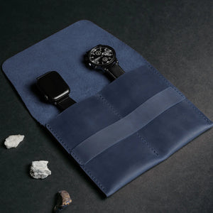 Leather Watch Travel Pouch – Distressed Finish | Sentinel