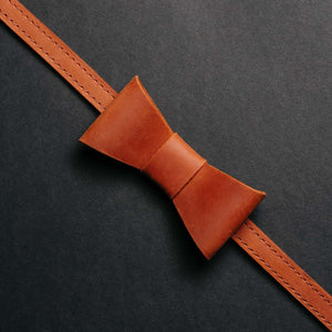 Rustic Leather Bow Tie – Perfect for Weddings or Events