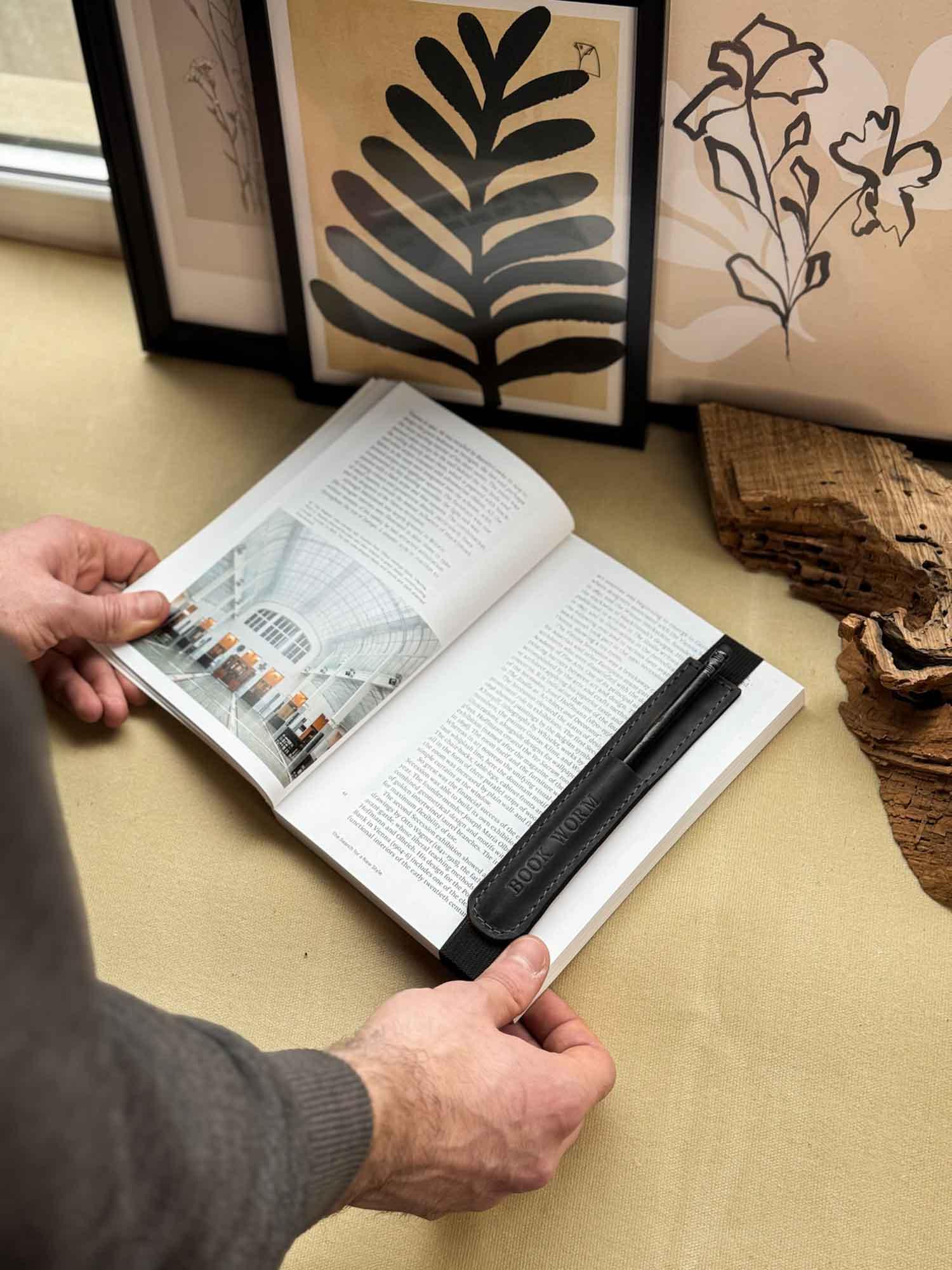 Bookmark with Elastic Strap & Pencil Holder | BookMate