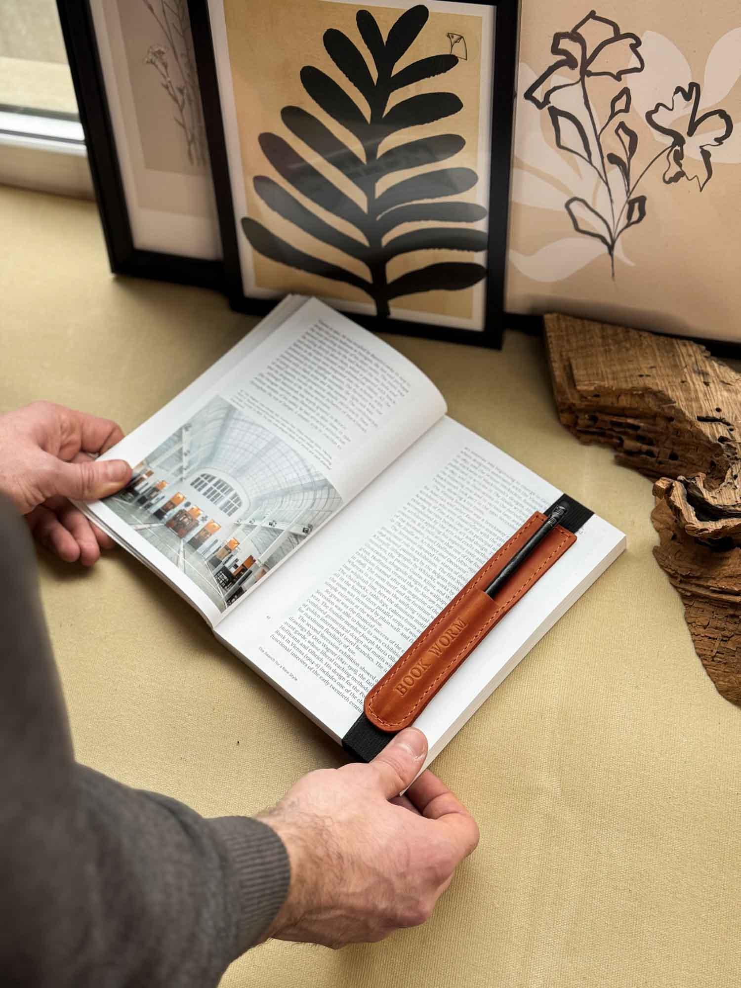 Bookmark with Elastic Strap & Pencil Holder | BookMate