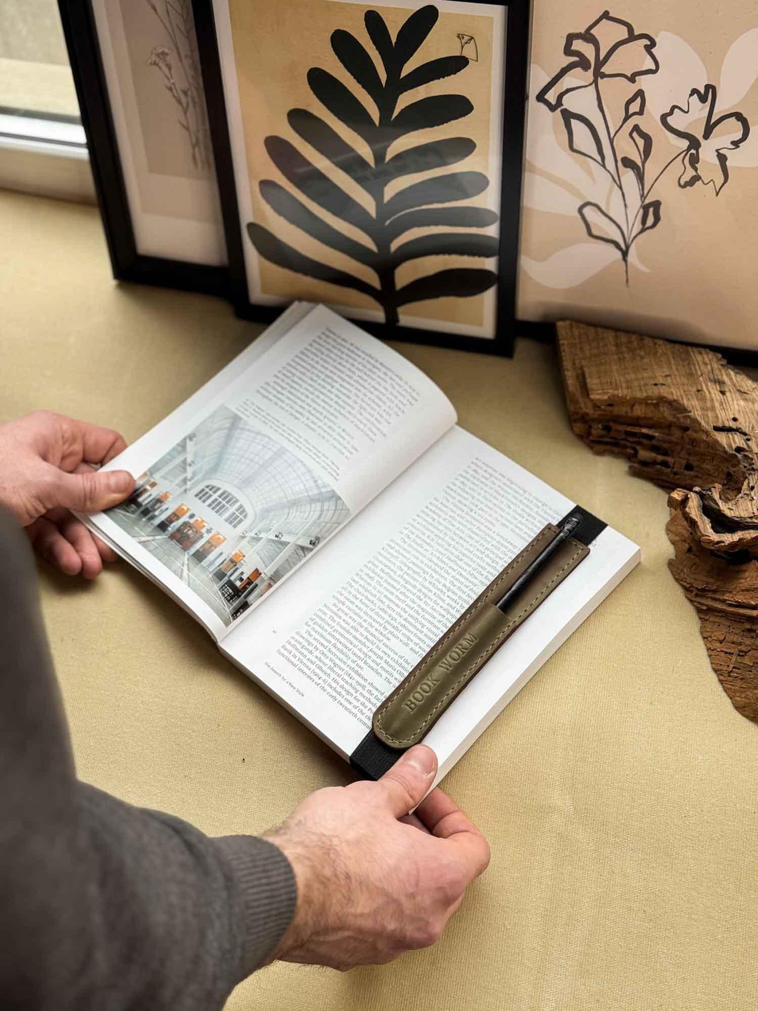 Bookmark with Elastic Strap & Pencil Holder | BookMate