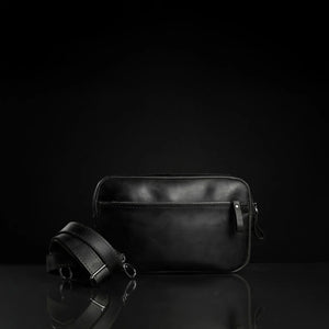 Zippered Leather Crossbody Bag for Men and Women | Orson