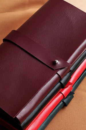 Smooth Leather Wallet for Women | Wrap Closure + Zip Pocket