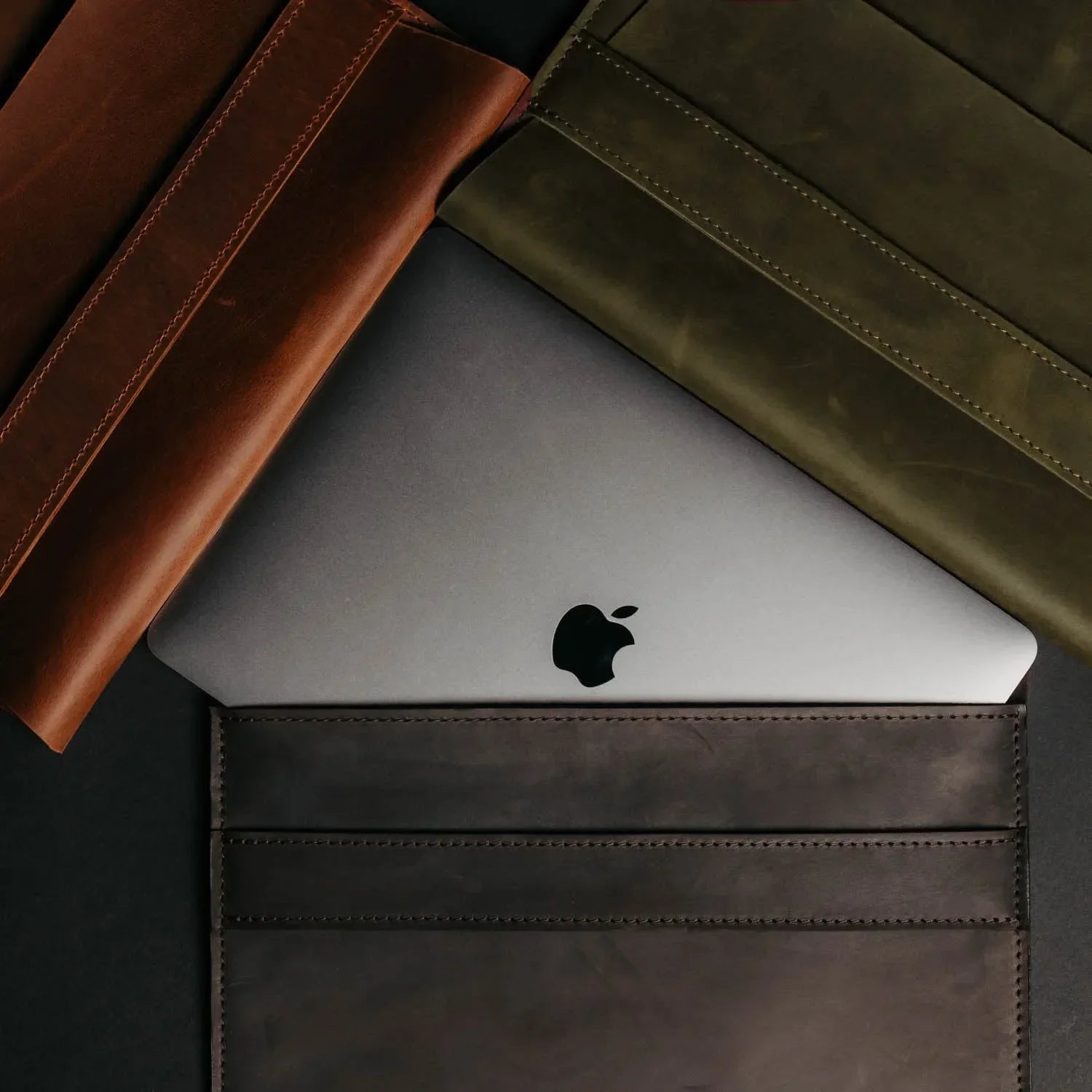 Distressed Leather Laptop Sleeve for MacBook – Aesthetic & All Sizes