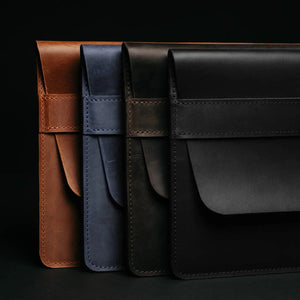 Distressed Leather Laptop Sleeve for MacBook – Aesthetic & All Sizes