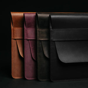Distressed Leather Laptop Sleeve for MacBook – Aesthetic & All Sizes