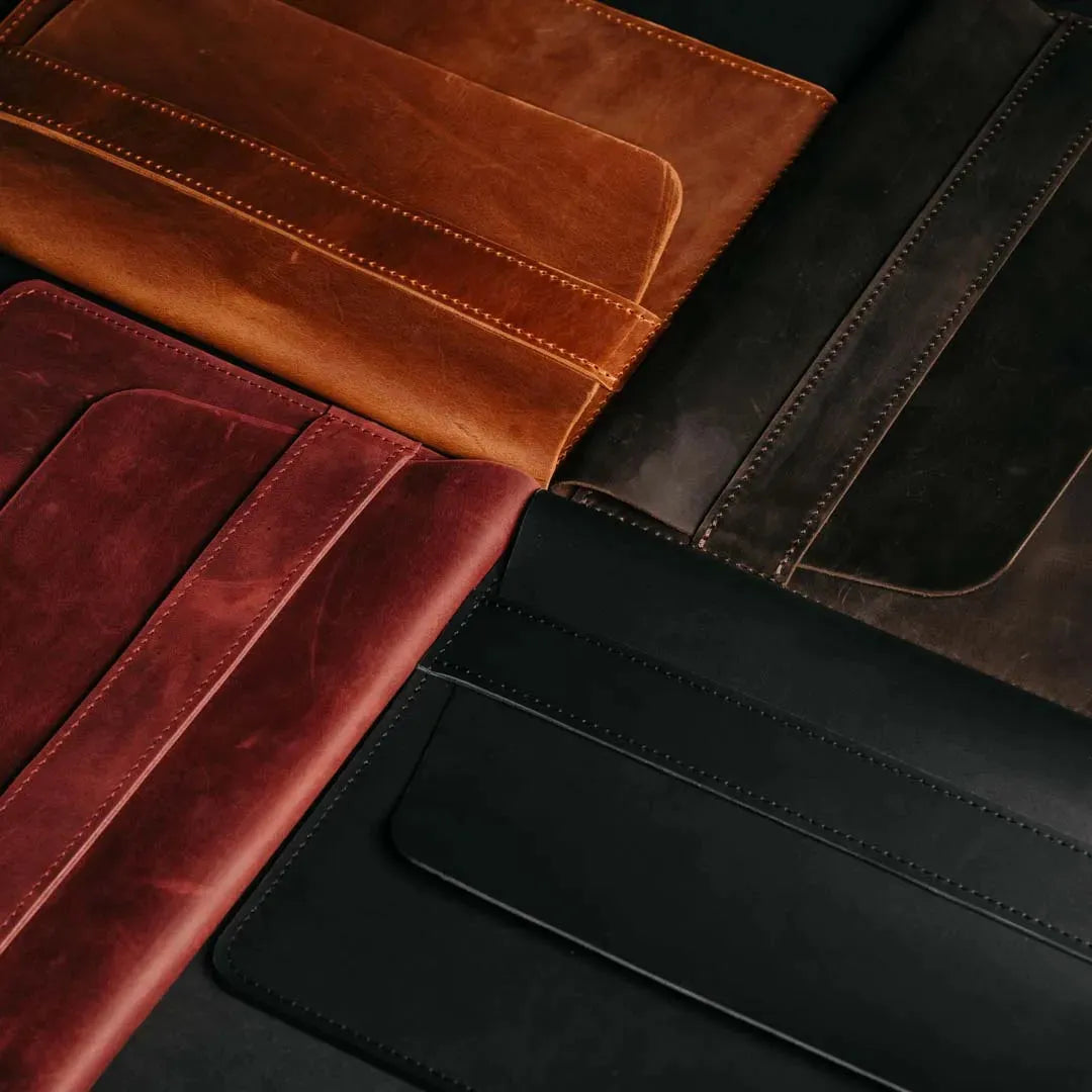 Distressed Leather Laptop Sleeve for MacBook – Aesthetic & All Sizes