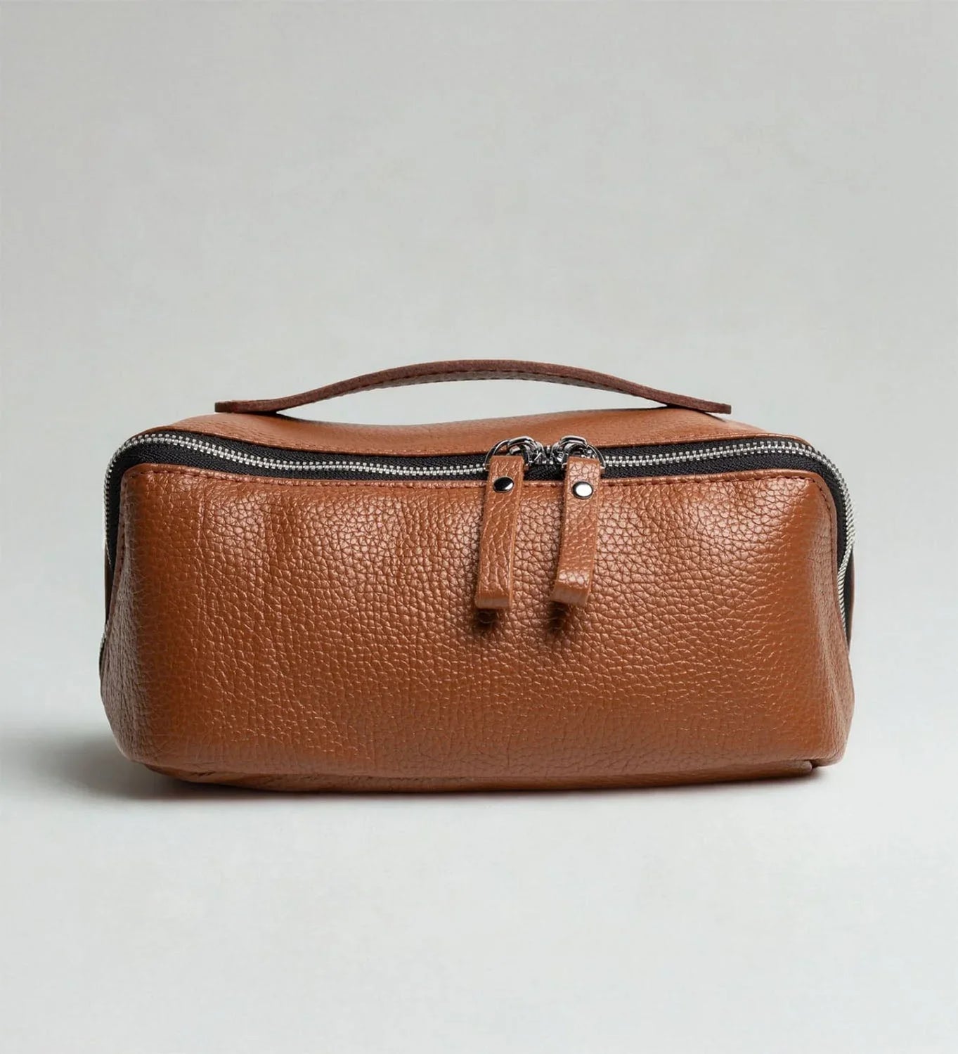 Full Grain Leather Cosmetic Bag – Travel Makeup Organizer | BeautyBox