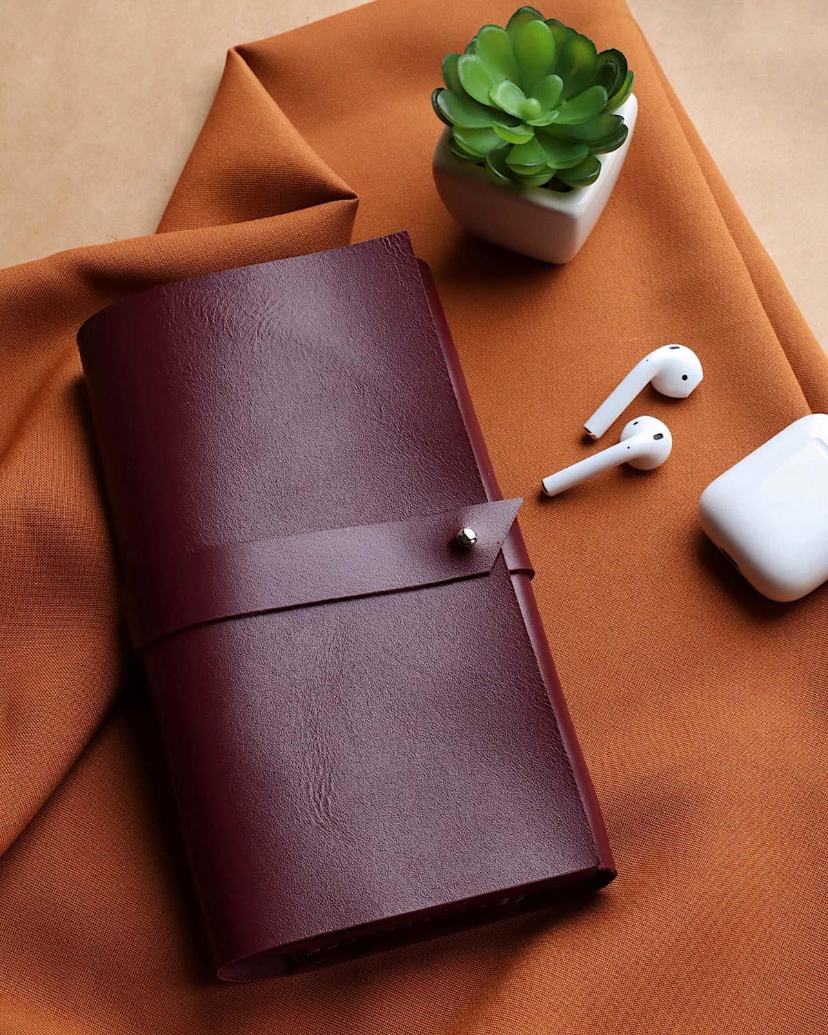 Smooth Leather Wallet for Women | Wrap Closure + Zip Pocket