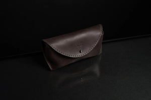 Handmade Waxed Matte Leather Case for Sunglasses