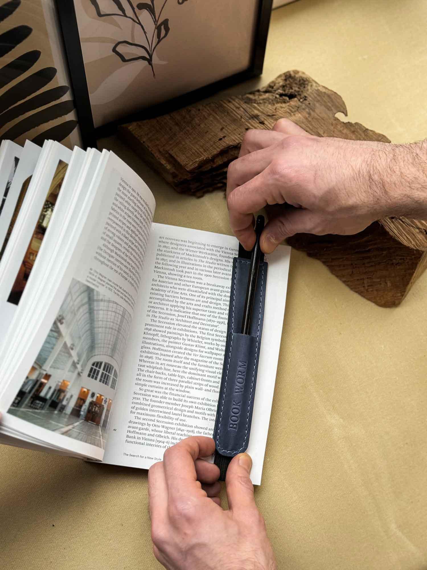 Bookmark with Elastic Strap & Pencil Holder | BookMate
