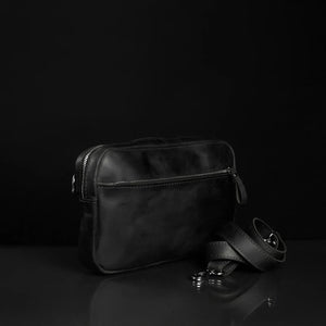 Zippered Leather Crossbody Bag for Men and Women | Orson