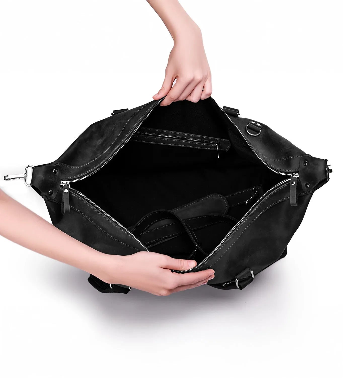 Handmade Distressed Leather Duffel – Travel Bag for Men | Stout M/L
