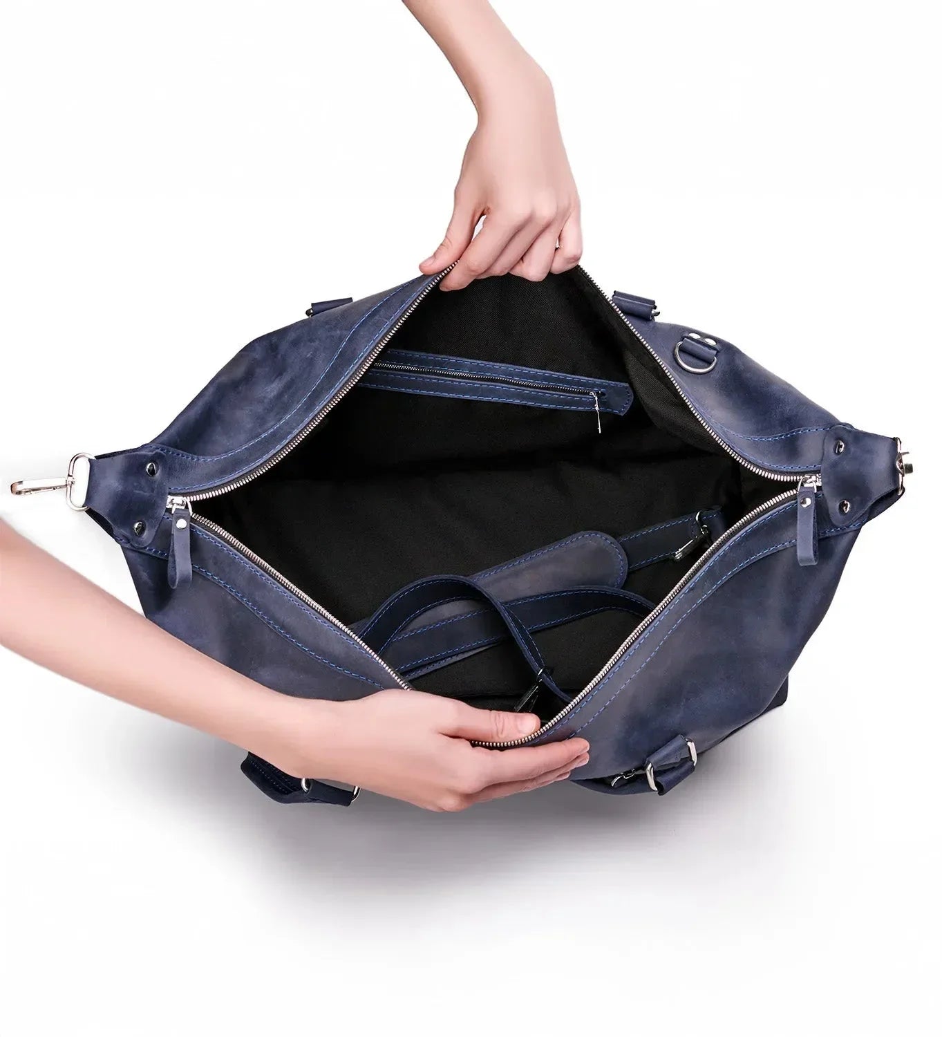 Handmade Distressed Leather Duffel – Travel Bag for Men | Stout M/L