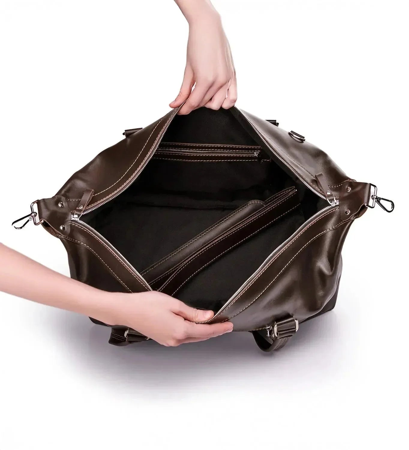 Handmade Distressed Leather Duffel – Travel Bag for Men | Stout M/L