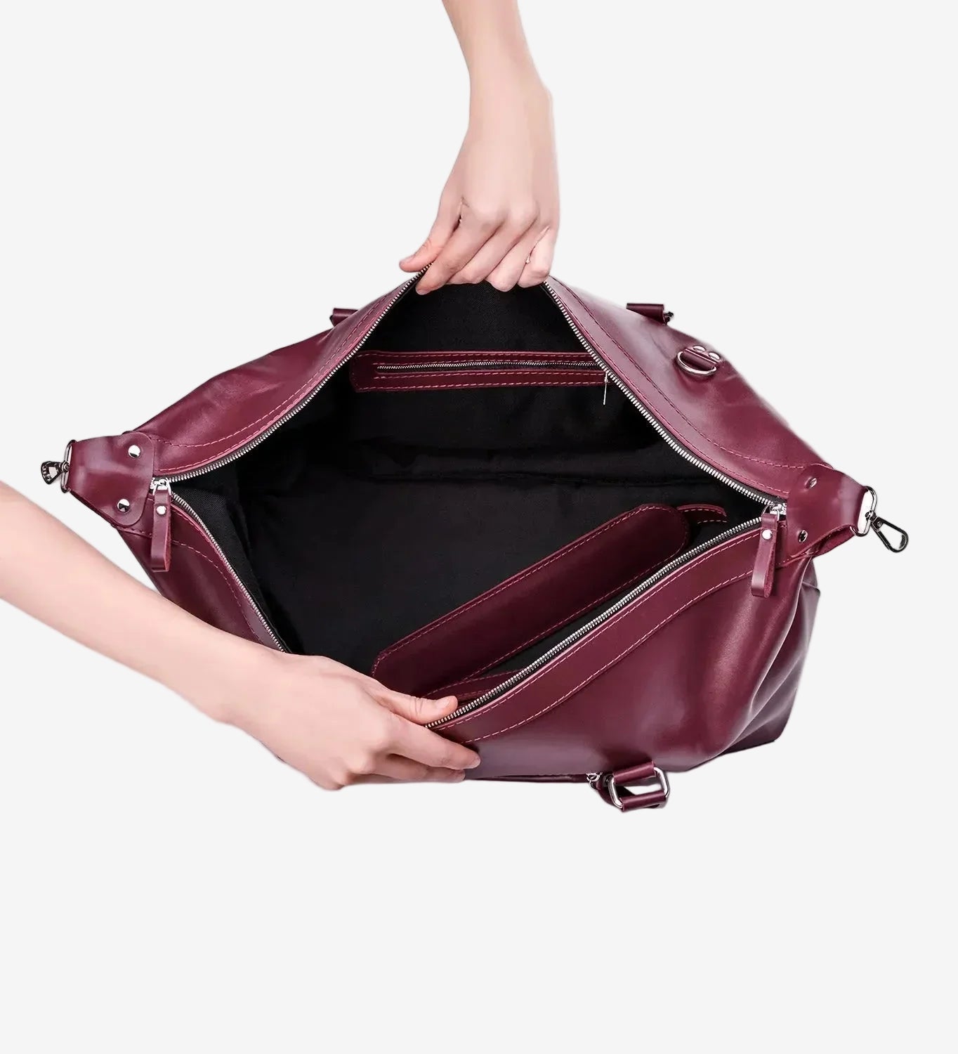 Handmade Distressed Leather Duffel – Travel Bag for Men | Stout M/L