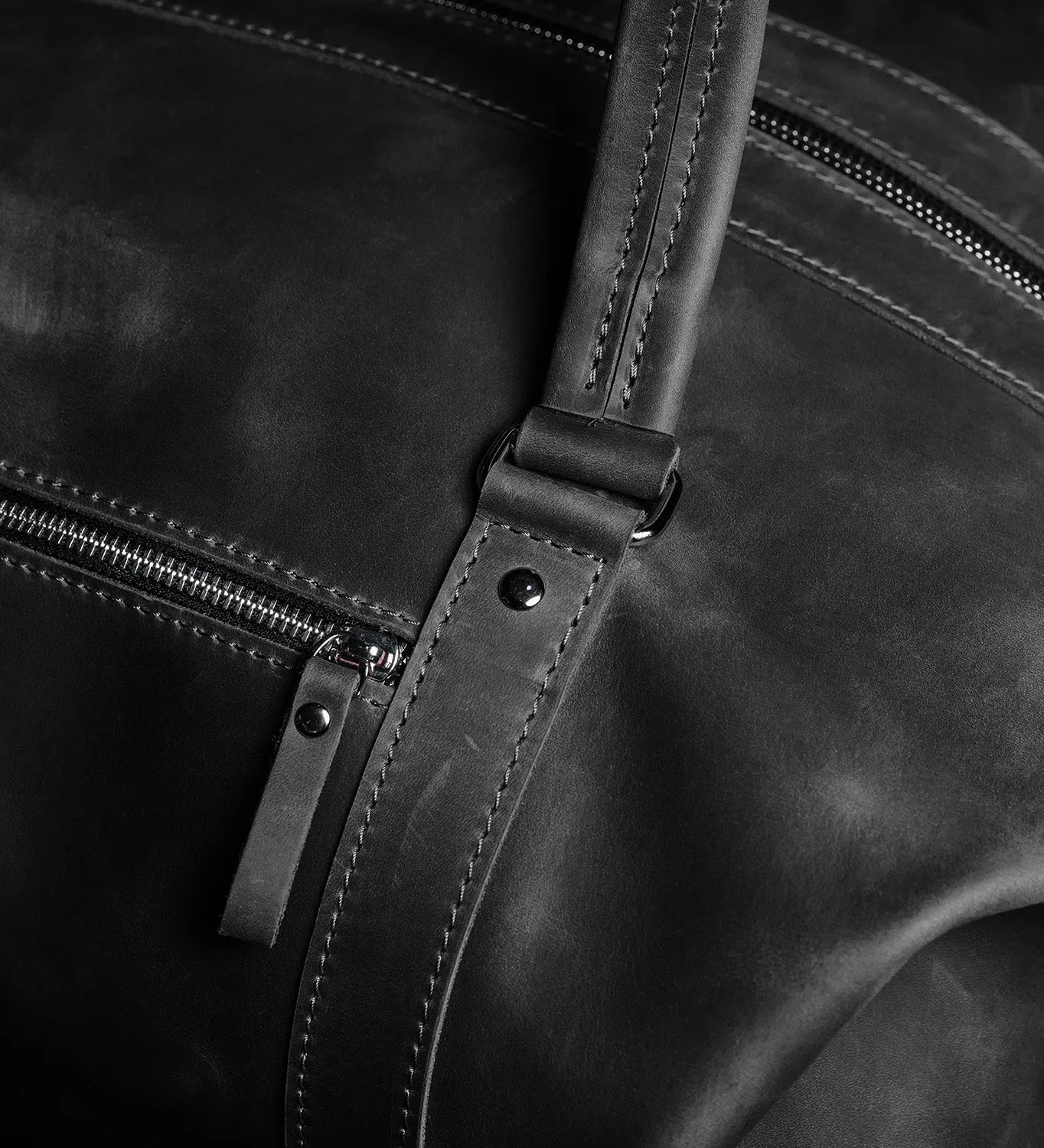 Handmade Distressed Leather Duffel – Travel Bag for Men | Stout M/L