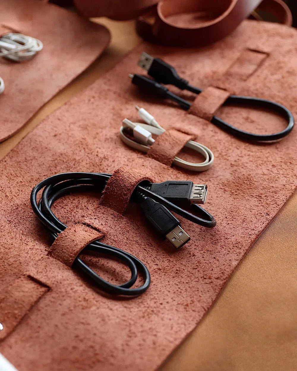 Roll-Up Leather Cord & Tools Wrap – Smooth Finish