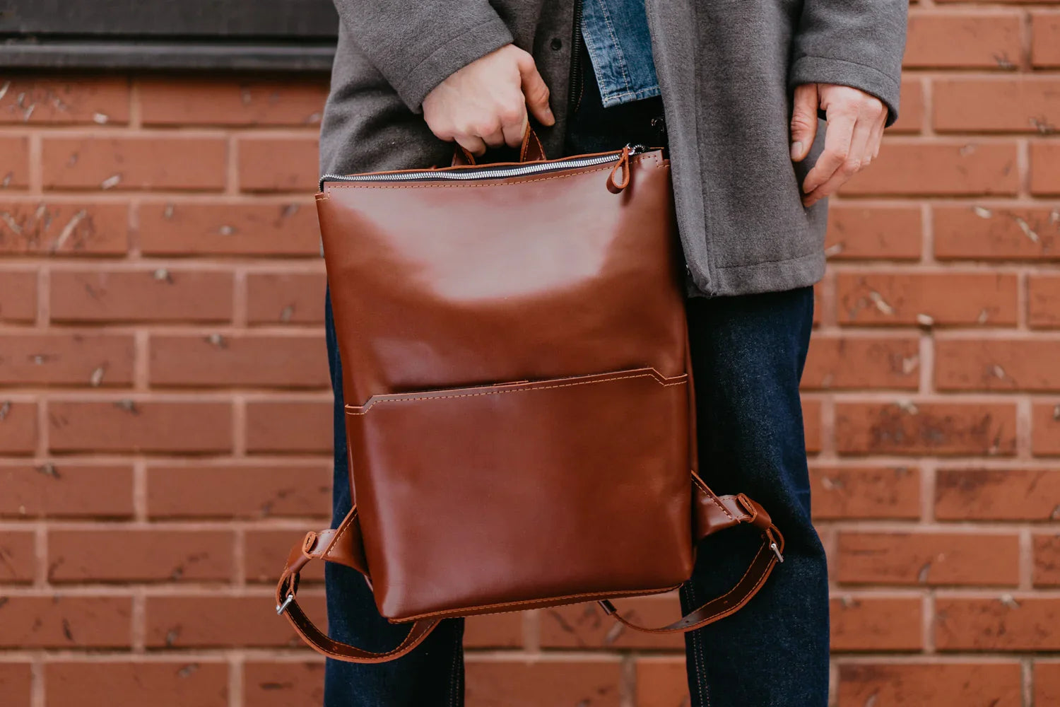 Minimalist Leather Backpack for Work & Travel | Flatrock
