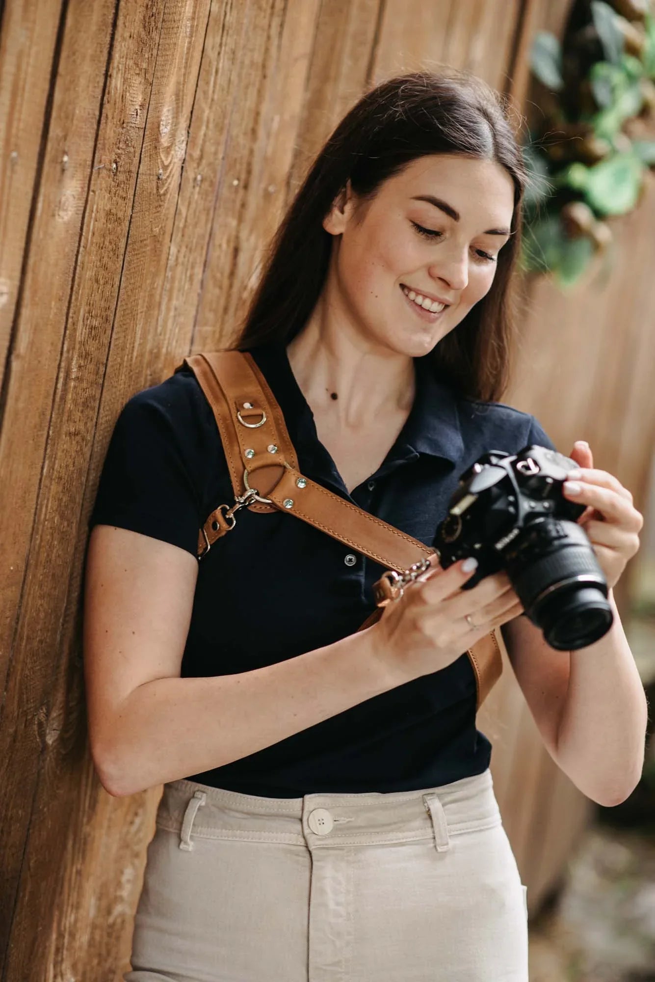 Leather Camera Harness – Adjustable Single Strap | Mono