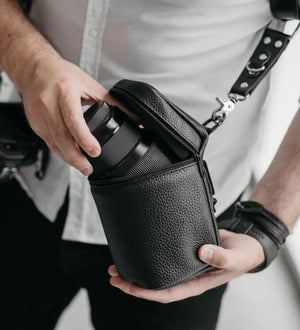 Leather Lens Pouch – Full-Grain Case for Camera Lenses | 4 Sizes