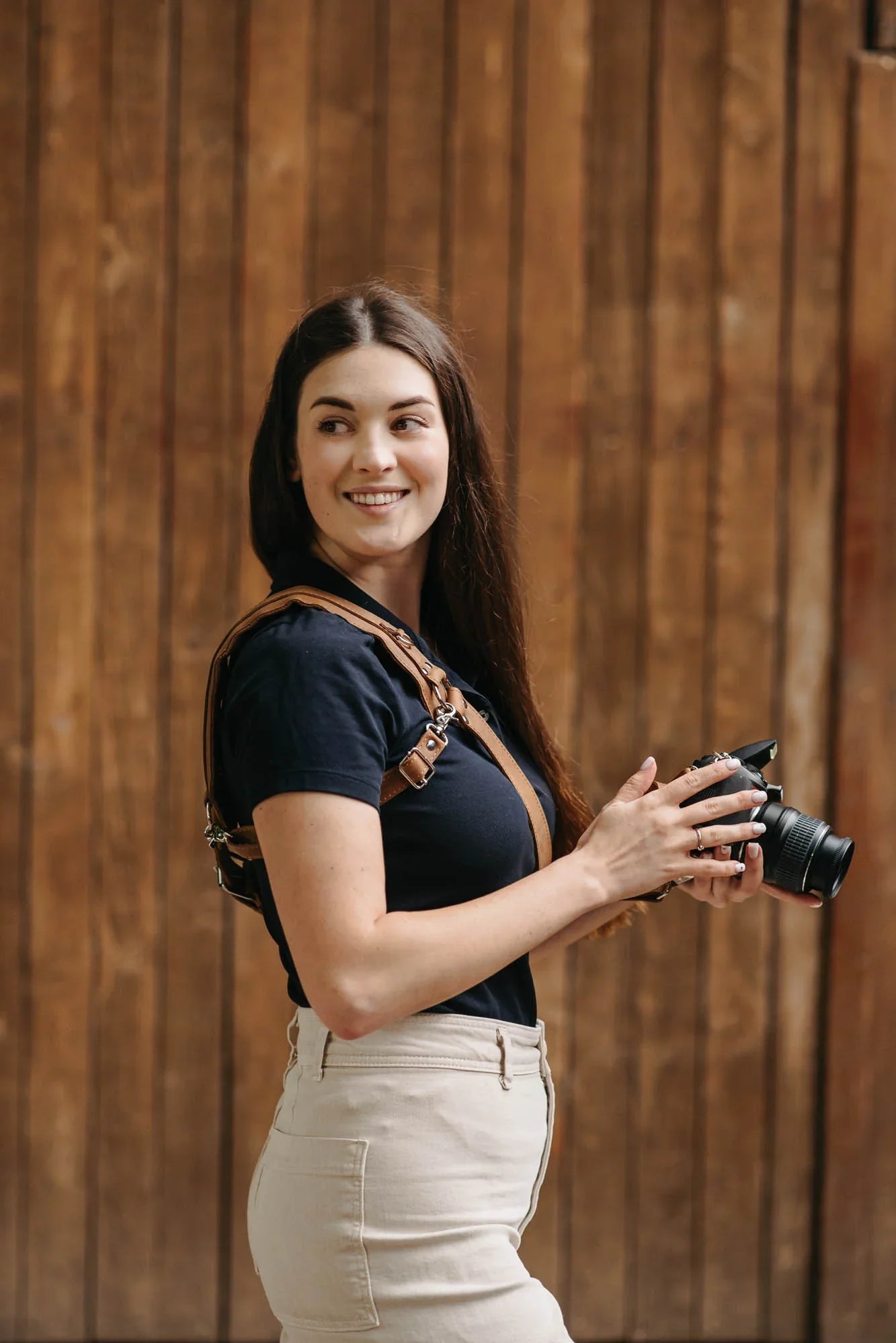 Leather Camera Harness – Adjustable Single Strap | Mono