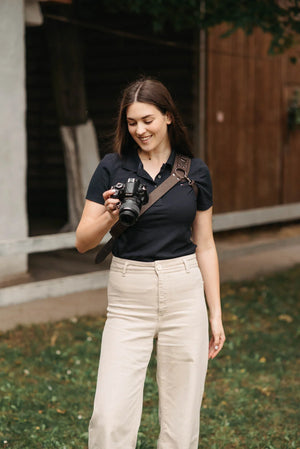 Leather Camera Harness – Adjustable Single Strap | Mono