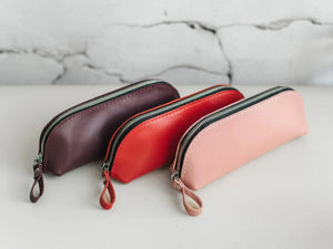 Zippered Leather Case for Pens, Pencils & Small Tools
