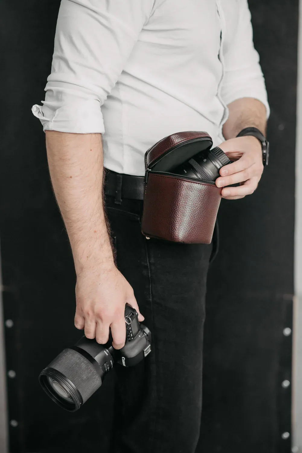 Leather Lens Pouch – Full-Grain Case for Camera Lenses | 4 Sizes