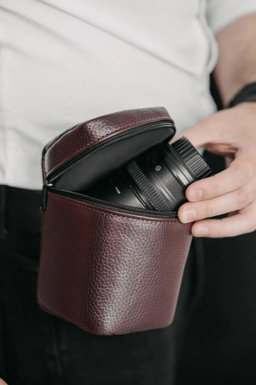 Leather Lens Pouch – Full-Grain Case for Camera Lenses | 4 Sizes