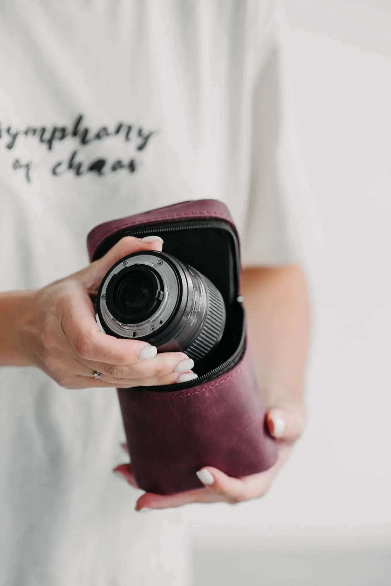 Waxed Matte Leather Camera Lens Pouch – 4 Size Options