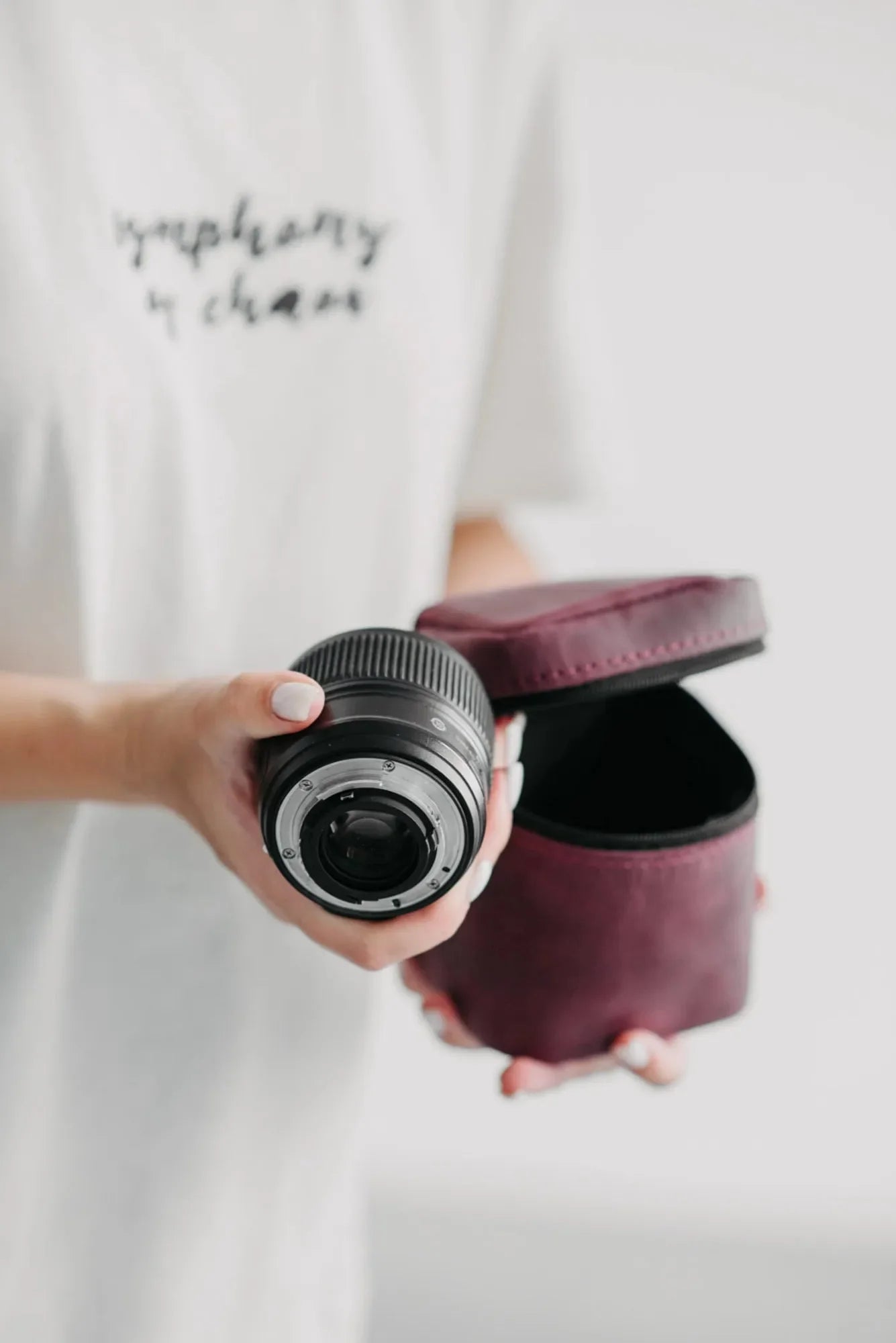 Waxed Matte Leather Camera Lens Pouch – 4 Size Options