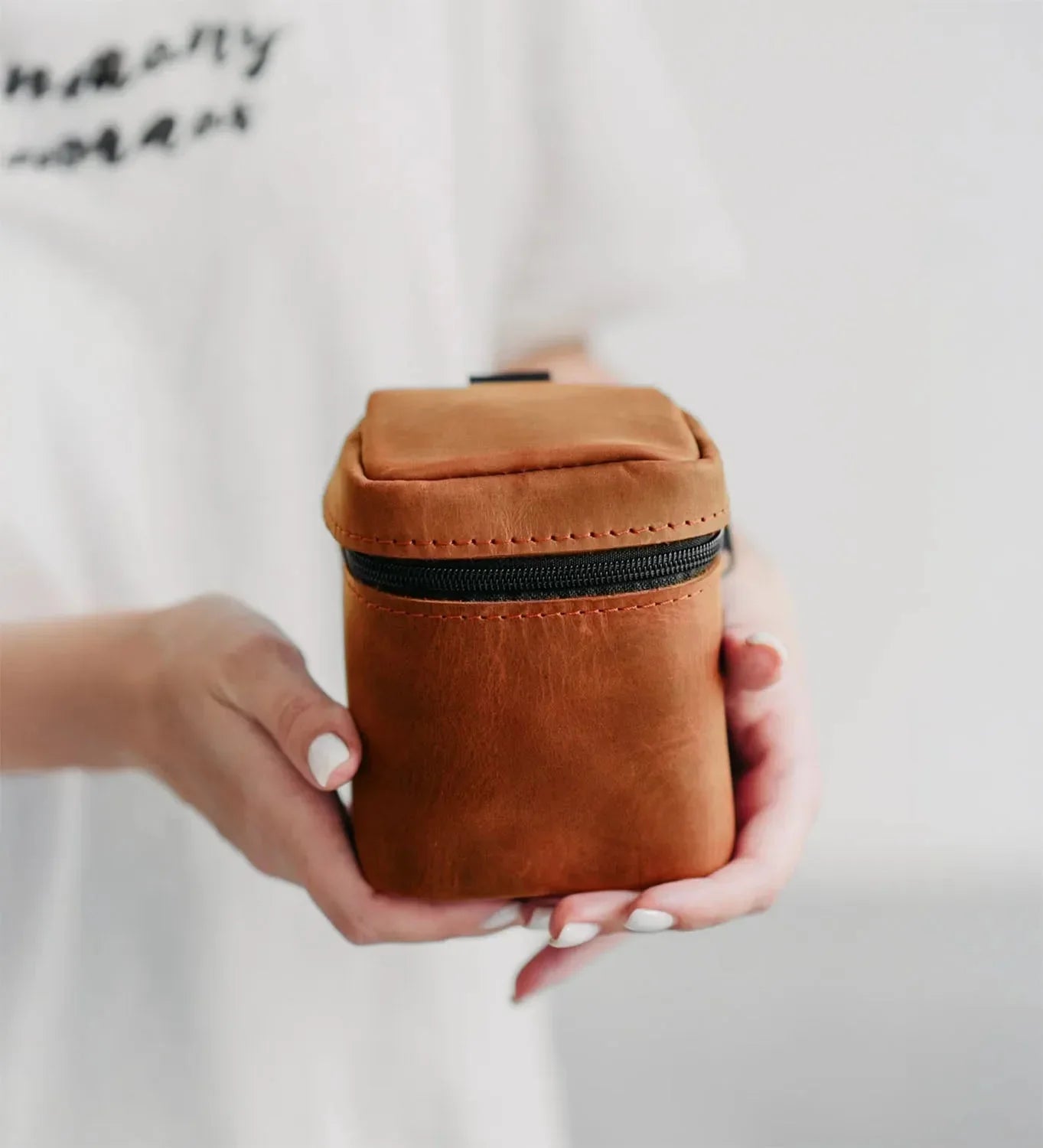Waxed Matte Leather Camera Lens Pouch – 4 Size Options