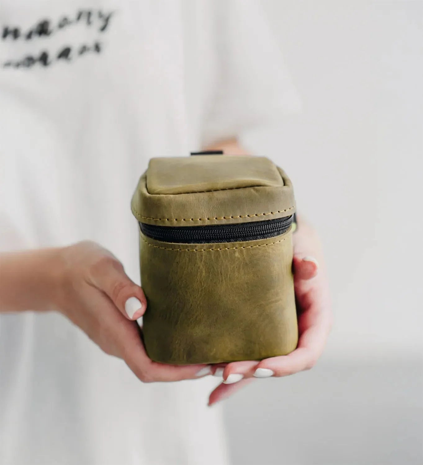 Waxed Matte Leather Camera Lens Pouch – 4 Size Options