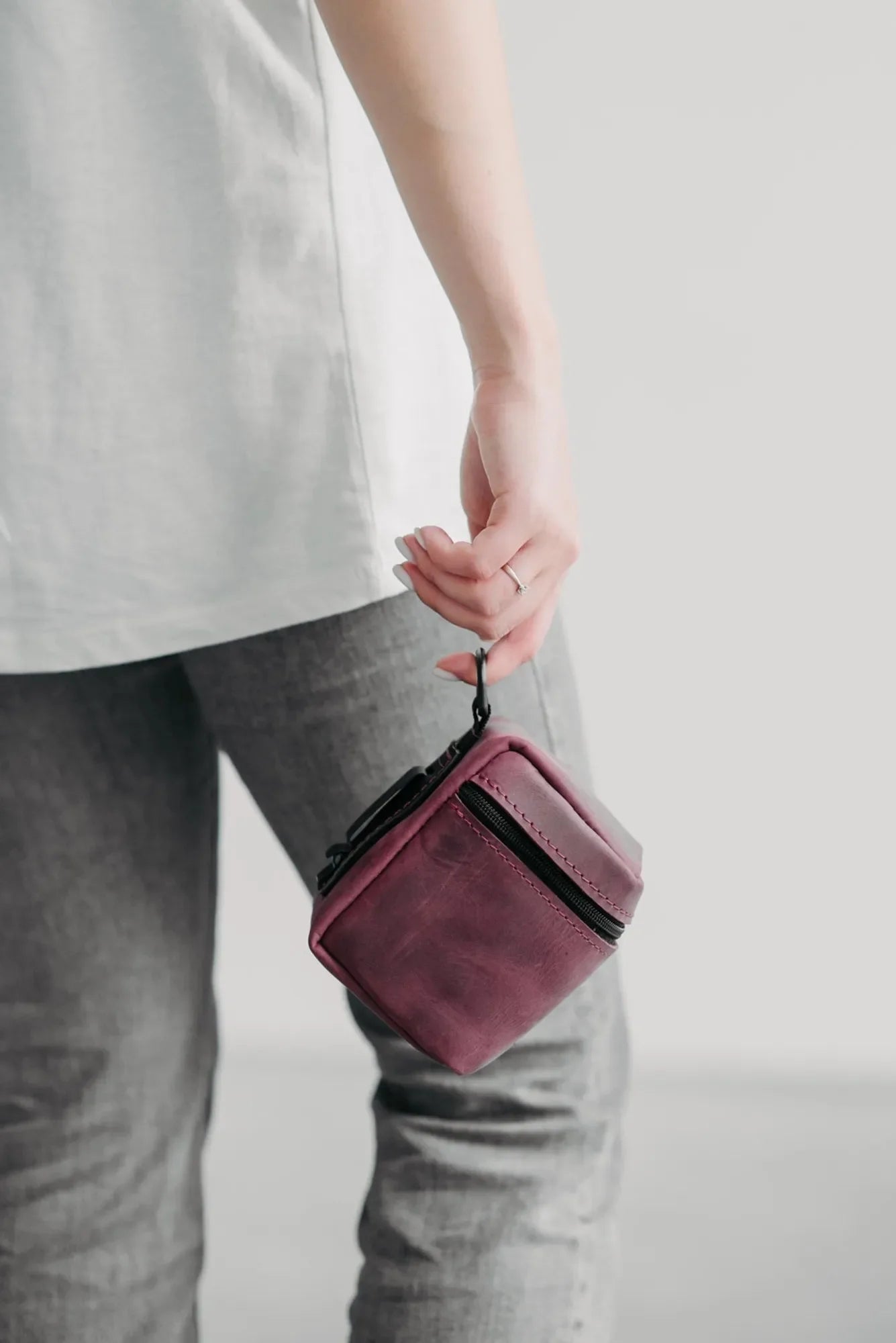 Waxed Matte Leather Camera Lens Pouch – 4 Size Options
