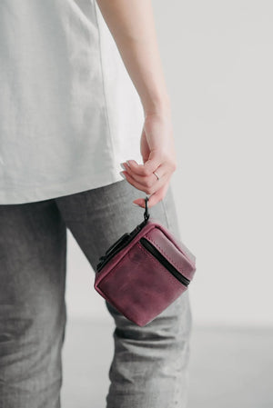 Waxed Matte Leather Camera Lens Pouch – 4 Size Options