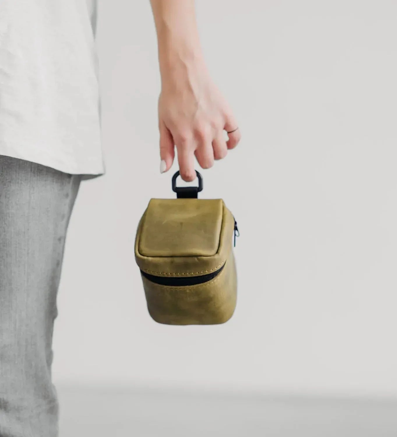 Waxed Matte Leather Camera Lens Pouch – 4 Size Options