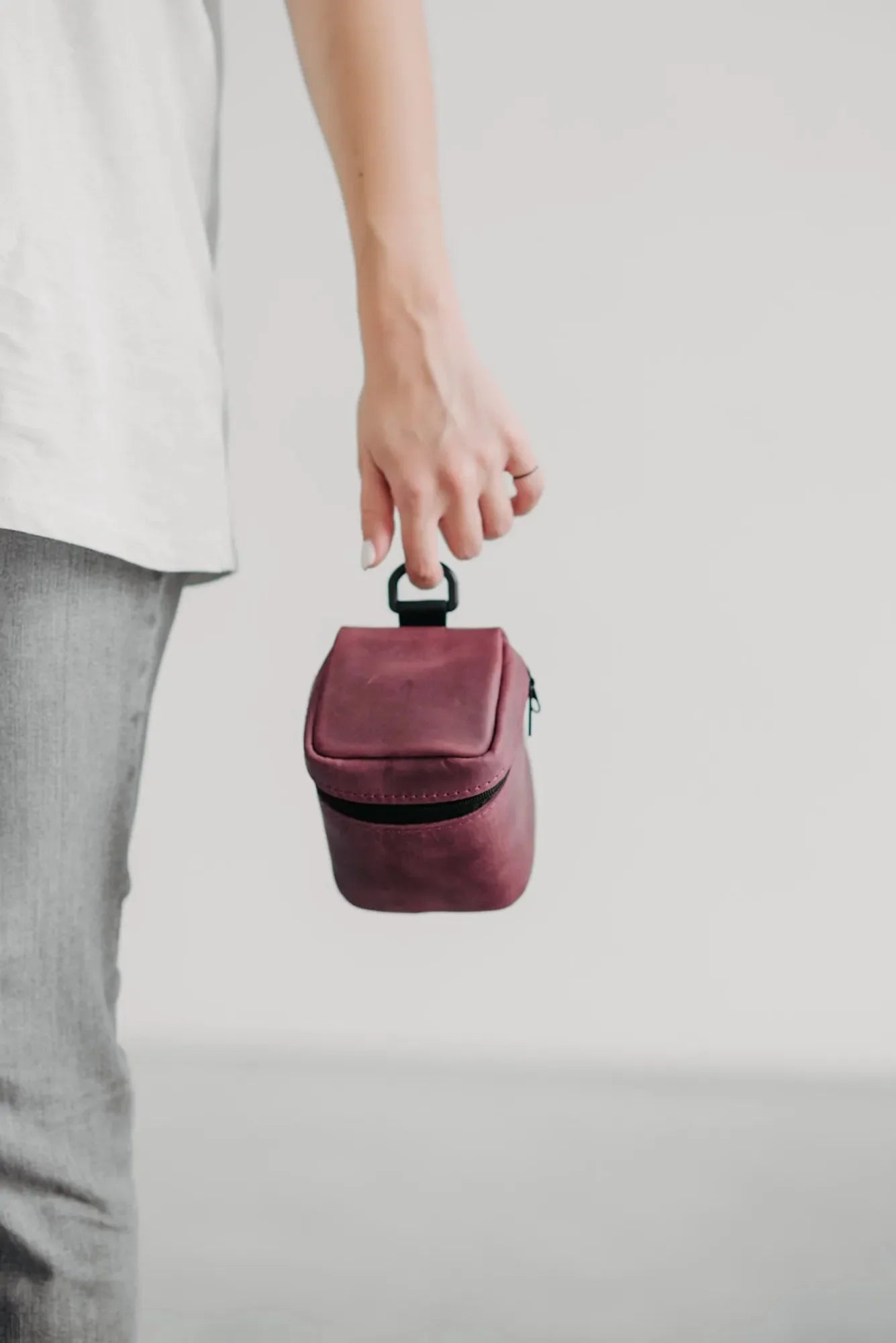 Waxed Matte Leather Camera Lens Pouch – 4 Size Options