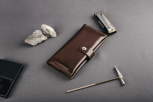 Classic Long Wallet – Smooth Leather & Snap Button