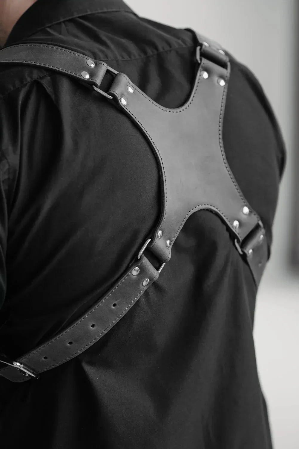 Dual Camera Harness – Matte Leather with Custom Logo Option