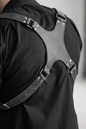 Dual Camera Harness – Matte Leather with Custom Logo Option