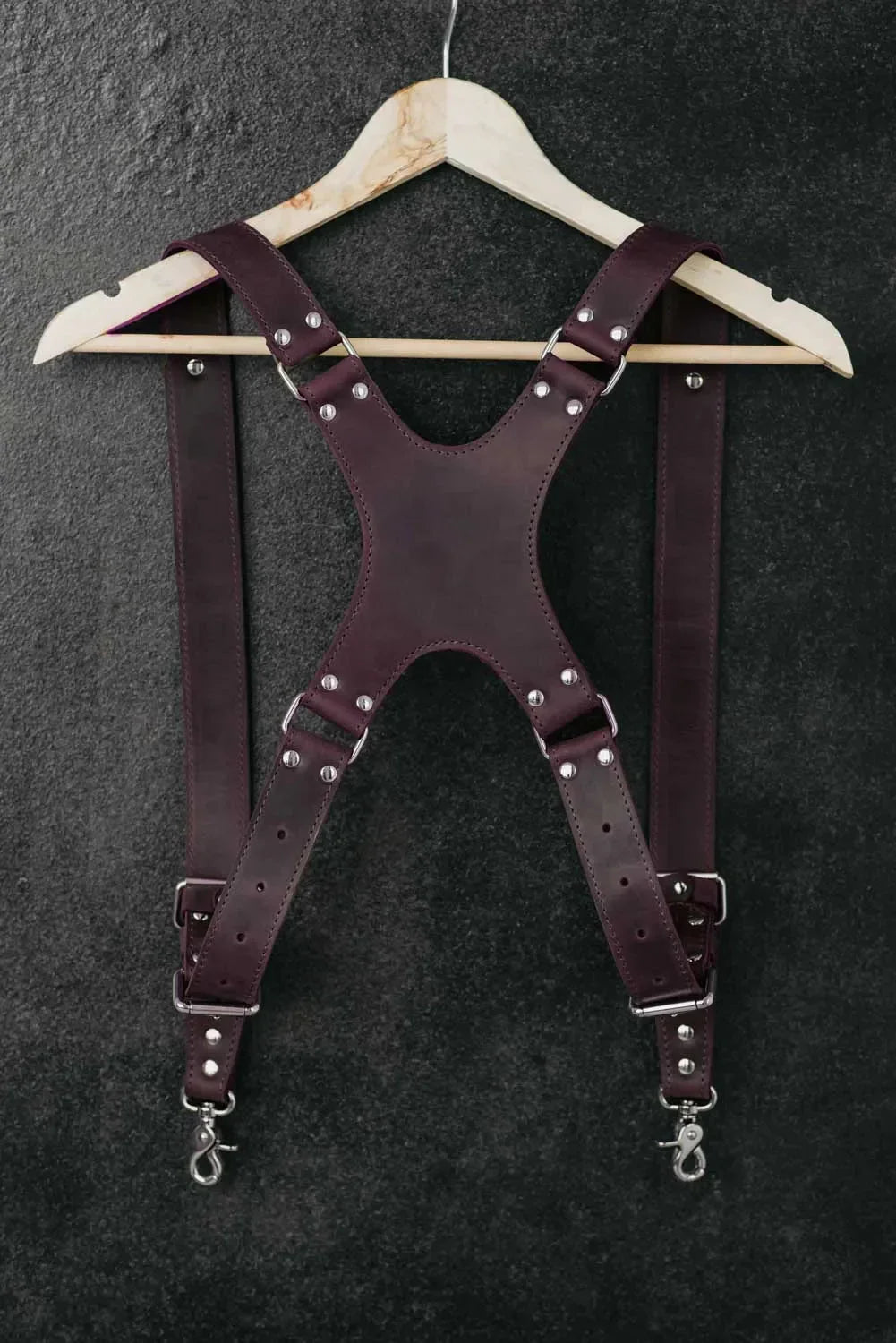 Dual Camera Harness – Matte Leather with Custom Logo Option