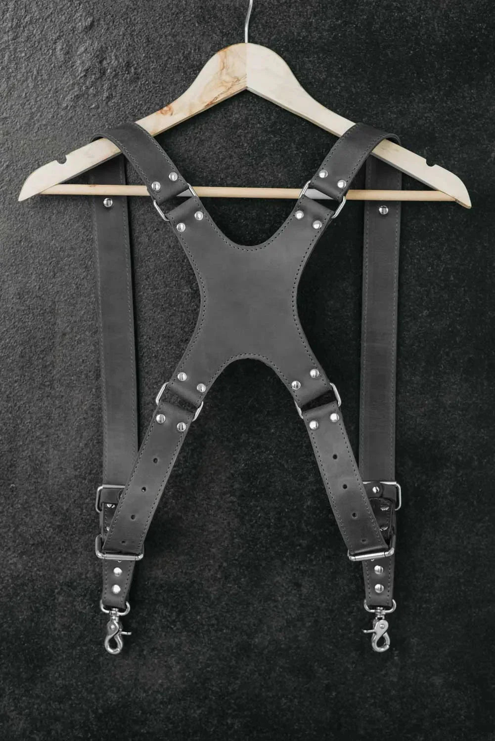 Dual Camera Harness – Matte Leather with Custom Logo Option
