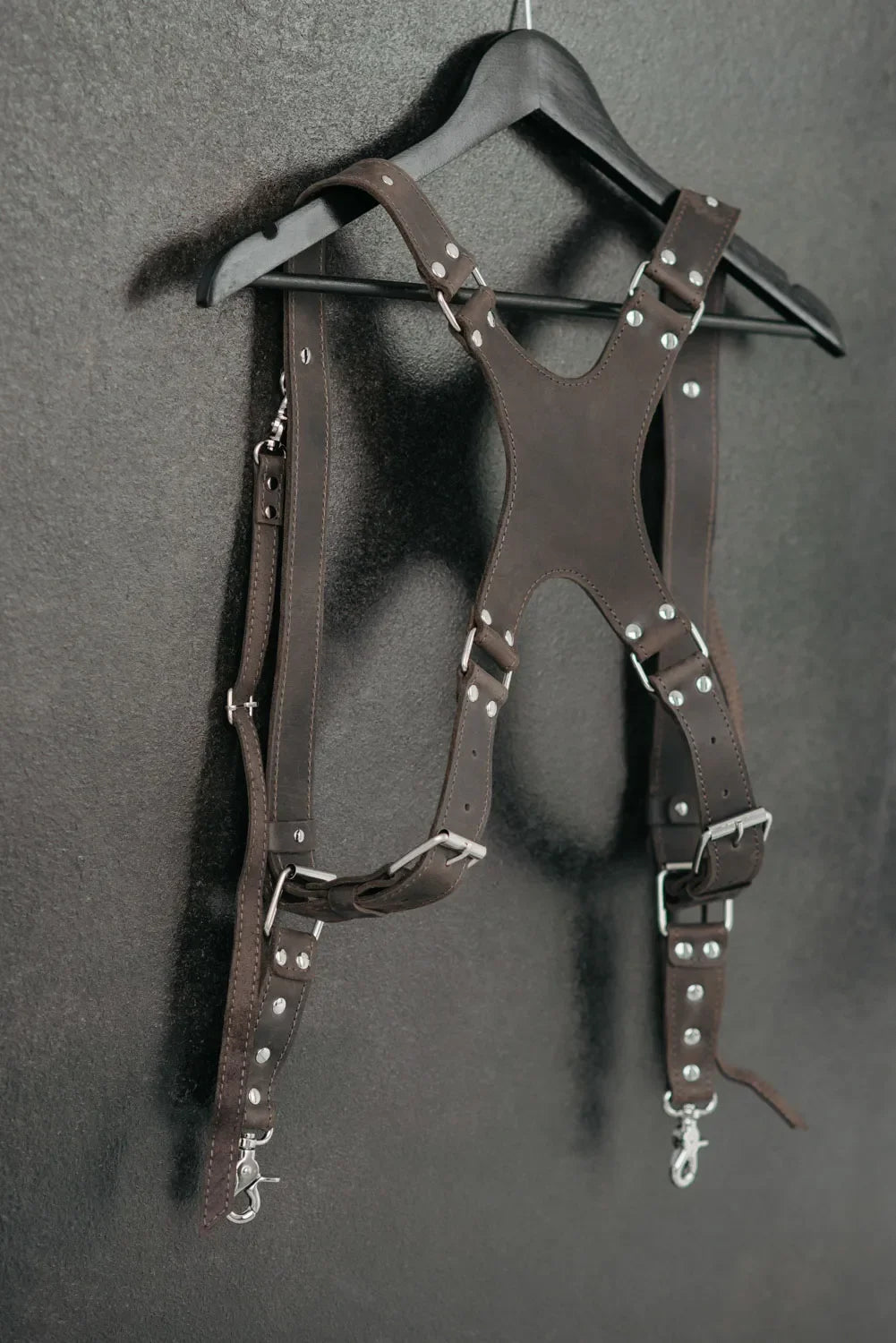 Dual Camera Harness – Matte Leather with Custom Logo Option